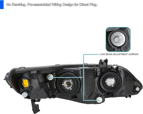 Vista 4 de Spec-D Tuning Faros delanteros cromados compatibles con Honda Civic 4Dr Sedan 2006-2011