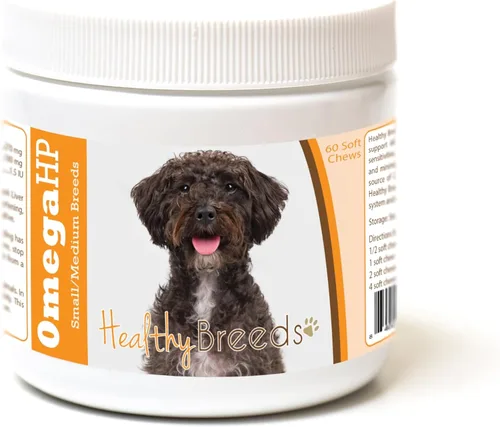 Vista 234 de Healthy Breeds Affenpinscher Omega HP - Masticables suaves para piel y pelaje, 60