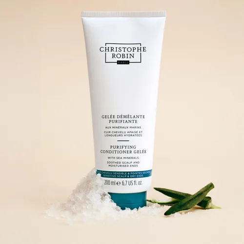 Vista 3 de Christophe Robin Acondicionador ligero purificador Gelèe con minerales marinos para longitudes suaves y cuero cabelludo graso 6.7 fl. oz
