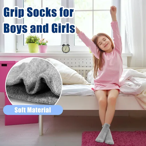 Vista 3 de Calcetines antideslizantes con agarres para niños y niñas, 12/24 pares de 1 a 7 años