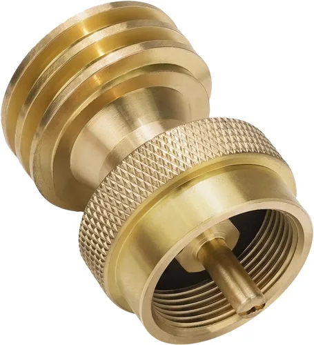 Vista 9 de Adaptador de relleno de propano mejorado para tanques de 1 libra, con válvula y manómetro, llena botellas de 1 libra desde tanque de 20 libras