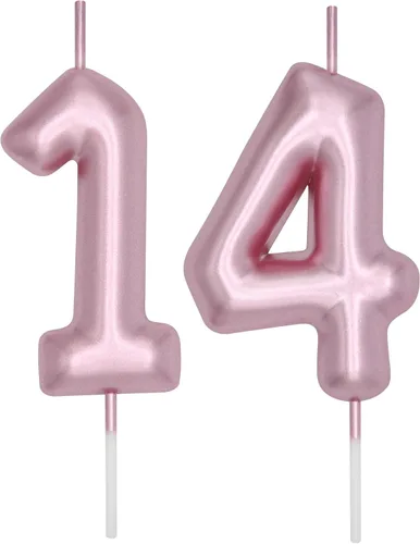 Vista 111 de DERVENTA Vela con números de 2.36 pulgadas, decoración perfecta para cumpleaños, brunch, postre, pastel, 1 pieza (número 0 rosa)