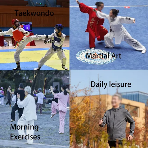 Vista 6 de VEACAM Zapatos de artes marciales de cuero Karate Kung Fu Taichi Trainer para niños y adultos, ligeros Wing Chun Gym Slipper