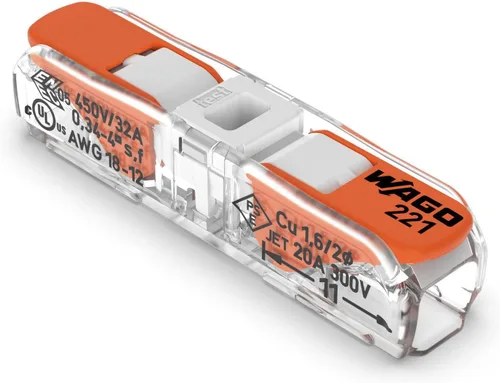Vista 5 de WAGO 221-2401 Tuercas de palanca compactas para empalme de conectores de cable en línea con estuche 12 piezas