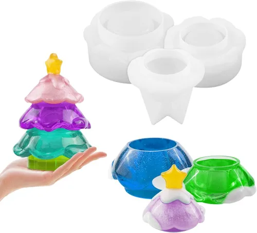 Vista 8 de 2 moldes de resina para tarros con tapa, molde de silicona de mago fantasma, tarro de almacenamiento de tapa de bruja, moldes epoxi para fundición