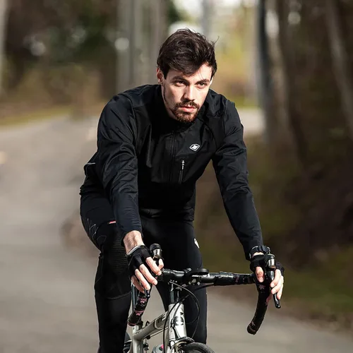 Vista 6 de Santic Men's Cycling Jacket Winter Thermal Fleece Windproof Breathable Reflective Softshell Windbreaker Running Jackets