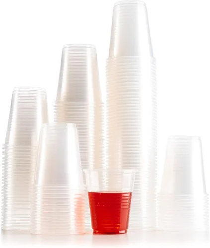 Vista 6 de Vasos de plástico transparentes, desechables y reutilizables Plasticpro