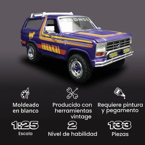 Vista 3 de MPC 1980 Ford Bronco 1:25 Kit de modelo a escala 1:25