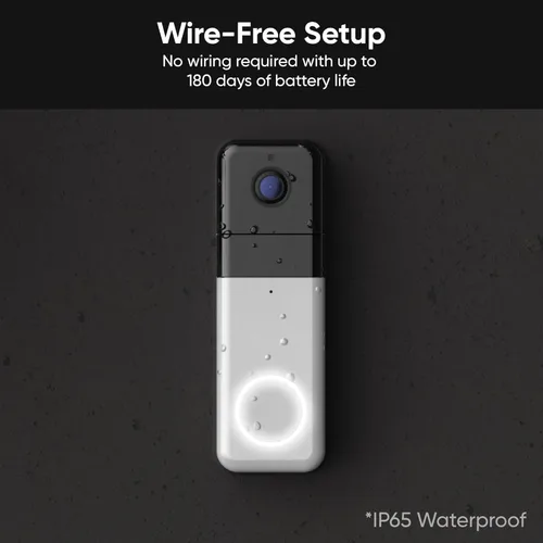 Vista 7 de Wyze Timbre inalámbrico con video Doorbell Pro (timbre incluido), video HD 1440, relación de aspecto 1:1: 1: vista de pies a cabeza, audio