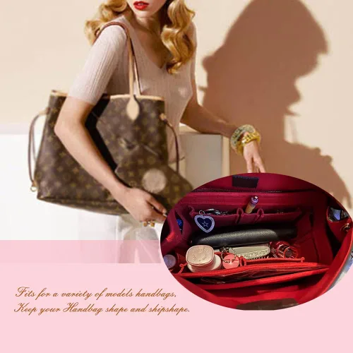 Vista 6 de Organizador de bolso organizador de bolsos de tela de fieltro para bolsa 3 tamaños para Speedy Neverfull