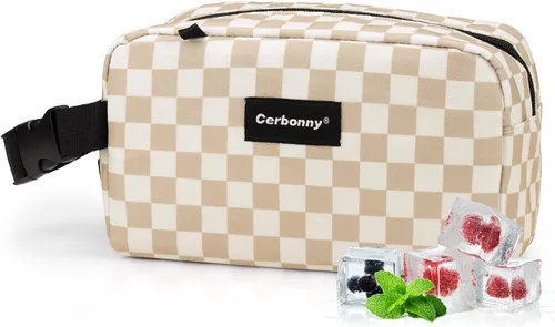 Vista 33 de Bolsa de almuerzo mini enfriadora Cerbonny, bolsa de almuerzo congelable y bolsa de snacks, bolsa aislada para viaje/trabajo/escuela, lonchera mini