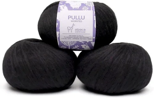 Vista 26 de Pullu - Juego de 3 madejas de hilo de lana de alpaca bebé y merino (150 gramos) de peso worsted - Procedencia directa de Perú - Celestialmente suave