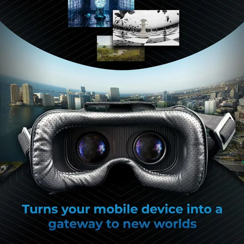 Vista 6 de Kiiroo VR Headset for Phone - Optimized for VR Content - for iPhone, Android & Windows - Fits 5.5"-7.2" Devices - Glasses-Friendly - 40mm HD Resin
