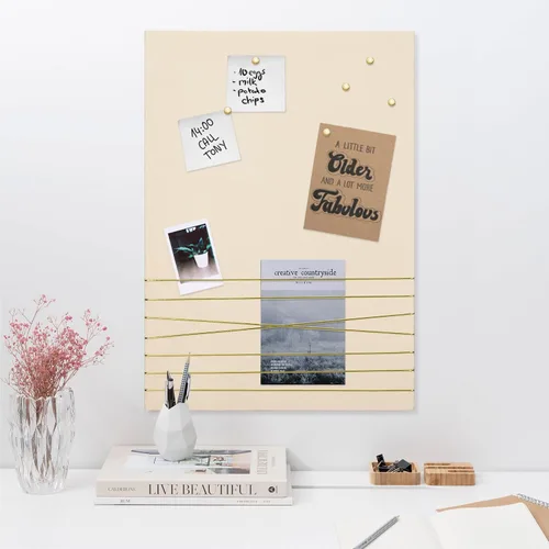 Vista 11 de Navaris Tablón de anuncios de tela, 12 x 17 pulgadas, tablero de memoria de terciopelo para pared para mostrar collages de fotos, imágenes, notas