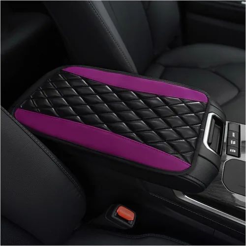 Vista 11 de Ohleats - Almohadilla de consola central para automóvil, funda protectora impermeable de cuero PU para reposabrazos de auto, cómoda alfombrilla
