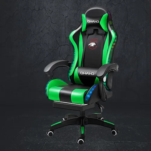 Vista 8 de KEUVEN Silla de juegos con reposapiés, silla de jugador para adultos, silla de juegos de capacidad de 200 libras, sillas