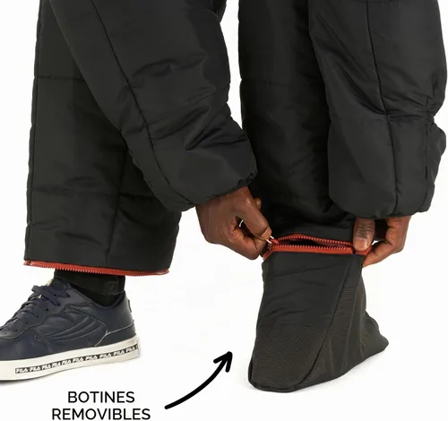 Vista 3 de Selk'bag Lite 6G - Saco de dormir para interior y exterior, para camping, viajes en autocaravanas, festivales, salón Terracota Negra