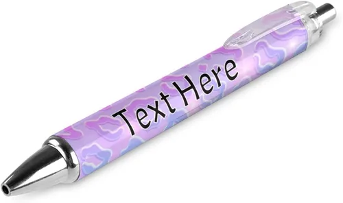 Vista 27 de Bolígrafos personalizados con estampado de leopardo negro y azul con punta de lápiz capacitivo, bolígrafos grabados personalizados con nombre
