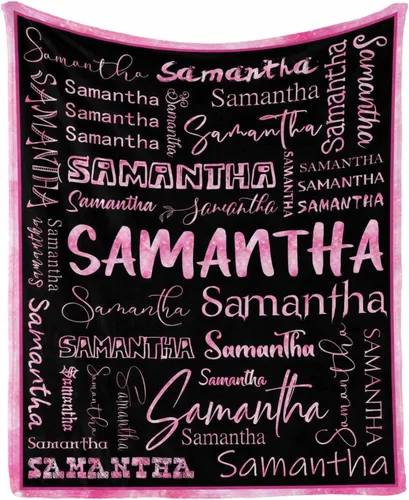 Vista 18 de D-Story Mantas de bebé personalizadas con nombres, manta personalizada para bebés niñas, manta de envoltura con inicial, regalos personalizados