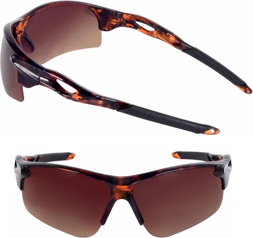 Vista 12 de Mass Vision 2 pares de lentes de sol deportivos de precisión 'The Athlete', ligeros, bifocales, unisex, con protección UV400