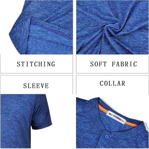 Vista 4 de Camisas de golf para hombre, ajuste seco, manga corta, sin cuello, rendimiento que absorbe la humedad