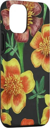 Vista 3 de iPhone 15 Marigolds Yellow Orange Spring Flower Pattern Case