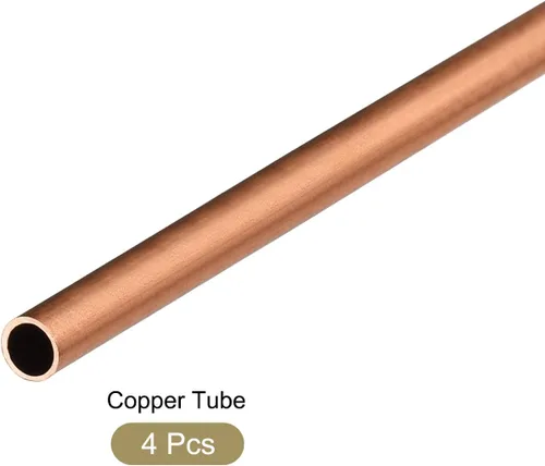 Vista 5 de METALLIXITY Tubo de cobre (0.118 in OD x 0.010 in pared T x 11.811 in L), 4 piezas, tubo recto - para decoración del hogar, maquinaria, artesanía