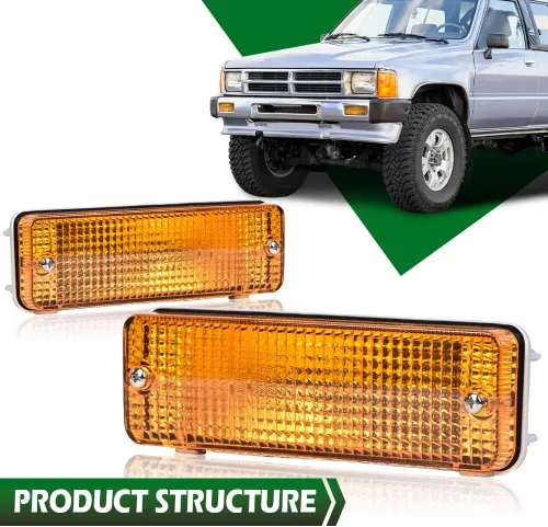 Vista 2 de GRAND ORANGE Juego de luces de giro y estacionamiento delanteras, compatibles con Toyota 4Runner 1984-1989 y Toyota Pickup 1984-1988 8151089130
