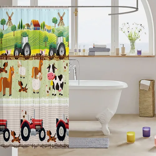 Vista 10 de Feelyou Cortina de ducha con diseño de gato para decoración de baño, bonita cortina de baño para puestos de bañeras, accesorios de baño divertidos