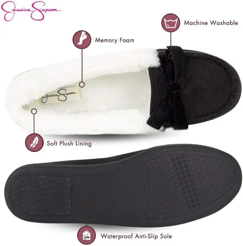 Vista 3 de Jessica Simpson - Mocasines de microgamuza para mujer, interior o exterior