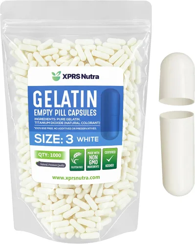 Vista 10 de XPRS Nutra Cápsulas vacías tamaño 3 – 1000 cápsulas vacías de gelatina – Pastillas de relleno de cápsulas de bricolaje – Tapa de gel de píldora