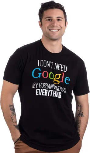 Vista 2 de My Husband Knows Everything! Funny Gay Marriage Wedding Groom T-Shirt