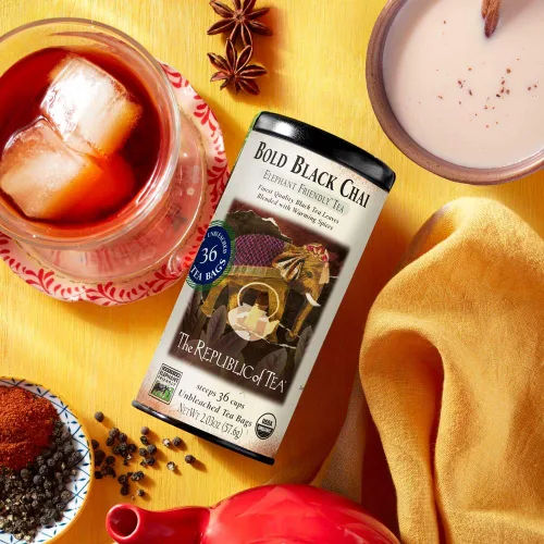 Vista 2 de The Republic of Tea: Bold Black Chai Tea Black Tea, 250 bolsas de té