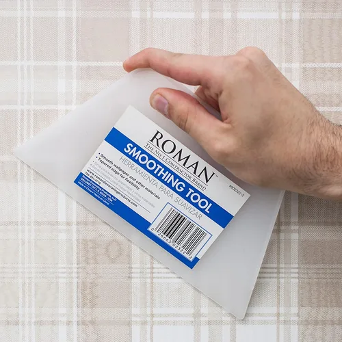 Vista 7 de Roman Products 11015 E-Z - Ayudante de papel tapiz para colgar + activador prepegado y herramienta de alisado de papel tapiz de ROMAN para mejoras