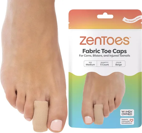 Vista 9 de ZenToes Protectores de dedos de tela Promueve la hidratación de la piel y la prevención de ampollas Forro de gel de grado médico Alivio
