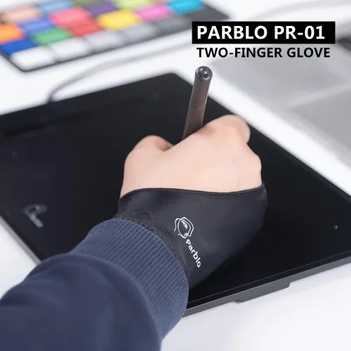 Vista 7 de Parblo PR01 - Guante de dibujo para tableta de dibujo, apto para mano derecha e izquierda