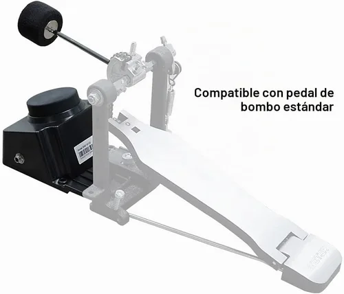 Vista 4 de Pedal de Bombo Realista para Batería con Martillo de Fieltro para Almohadilla de Percusión Multialmohadilla Juego de Batería Eléctrica
