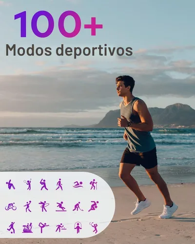 Vista 3 de HUAKUA Reloj inteligente para mujeres y hombres, responde/hacer llamadas Negro