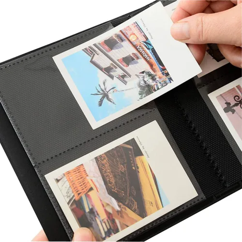 Vista 4 de BigTrend - Mini álbum de fotos de 64 bolsillos para cámara instantánea Fujifilm Instax Mini 7s 8 8+ 9 25 26 50s 70 90 y tarjeta de nombre