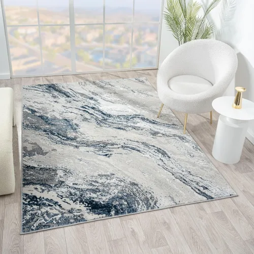 Vista 11 de LUXE WEAVERS Alfombra abstracta moderna para interiores beige 5x7