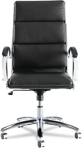 Vista 11 de Alera Neratoli Series Silla giratoria/inclinable con respaldo alto, cuero negro, marco cromado