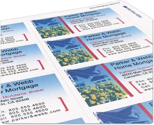 Vista 3 de Avery 8371 Tarjetas de visita, inyección de tinta, 2 pulgadas x 3-1/2 pulgadas, 250/PK, color blanco