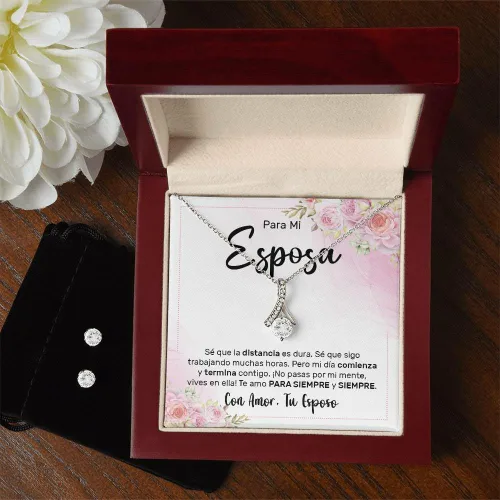 Vista 2 de Regalos Para Mi Esposa - Regalo Unico Para El Amor De Mi Vida, Cosas Personalizadas Para Parejas, Medallas De Oro 14k Para Mujer, I Love You