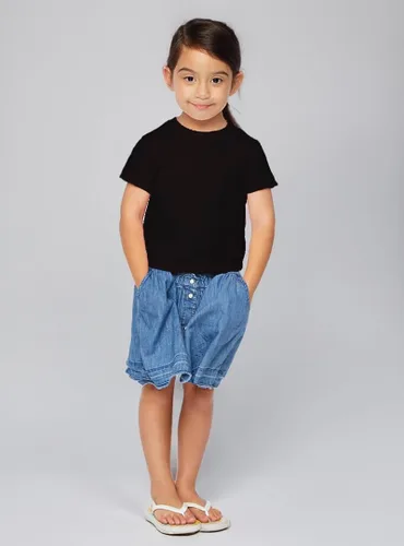 Vista 4 de Clementine Apparel Paquete de 3 camisetas de algodón de manga corta para niñas y niños pequeños 2-7 años