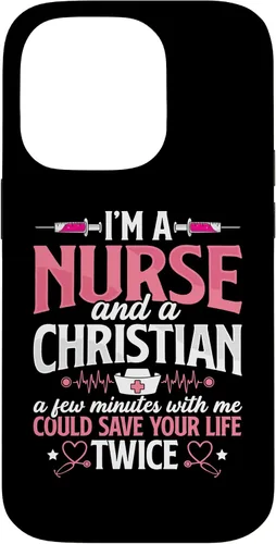 Vista 17 de iPhone 16 Christian Nurse Jesus God Funny Nursing RN LPN CNA - Funda para mujer