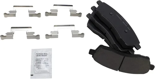 Vista 6 de TRQ Kit de pastillas de freno delanteras y traseras y rotores Kit de productos químicos para freno, pastillas de freno de cerámica compatible