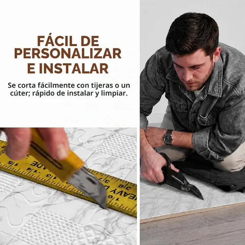 Vista 9 de Versa Tile - Panel de pared de PVC para bañera y ducha, color mármol, 96