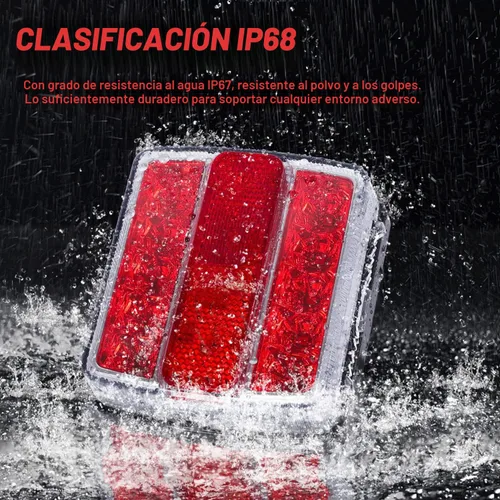 Vista 5 de Linkitom Kit de luces LED magnéticas para remolque, cable de 24 pies con enchufe de 7 pines, impermeable IP68, aprobado por DOT