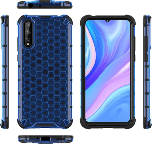 Vista 228 de Pzwoxukhov Funda compatible con Huawei Nova 3i, compatible con Huawei P Smart+ 2018 Honeycomb Anti-Drop Shock-Absorbing Case Negro