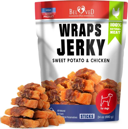 Vista 10 de Beloved Pets - Golosinas para perros de pollo cecina 1.5 lb – Comida para perros y golosinas masticables de alto contenido en proteínas para razas